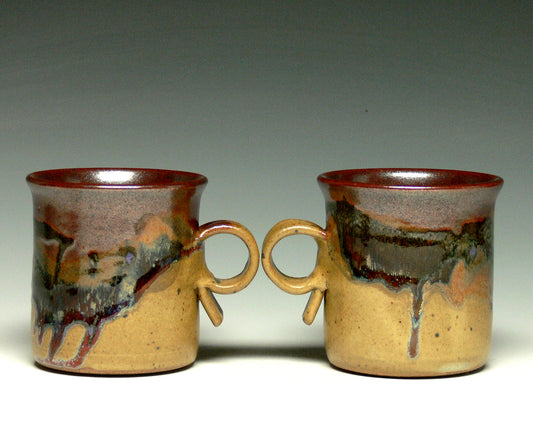 Pottery Mugs, Set of 2