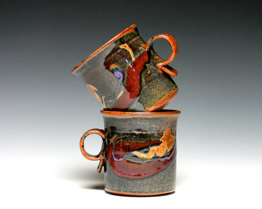 Hand Thrown Mugs, Set of 2